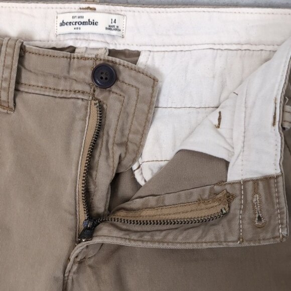 3/$20 Abercrombie & Fitch Chino Khaki Pants Slim Straight Leg Casual Preppy - Picture 8 of 14